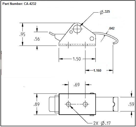 CA4232 Padlockable OverCenter Draw Latch , Latches & Catches